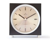 Minimal 1960s JUNGHANS ATO-MAT Table Clock - Modernim Bauhaus Mid Century Atomic Desk Shelf Mantel Germany