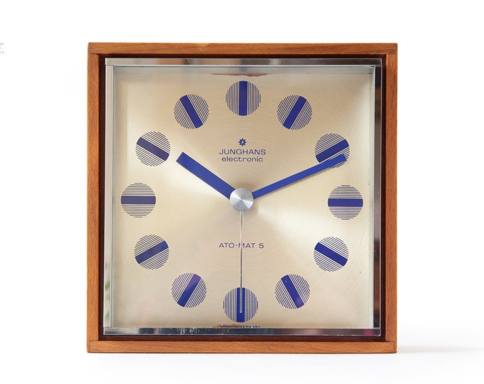 Mid Century JUNGHANS Table CLOCK Atomat Space Age Modern Atomic Desk