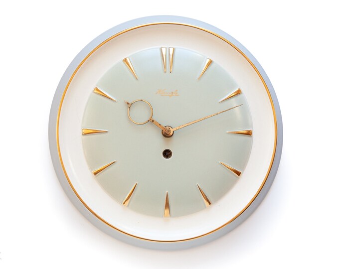 Art Deco Kienzle Ceramic Wall Clock Bauhaus Mid Century Kitchen