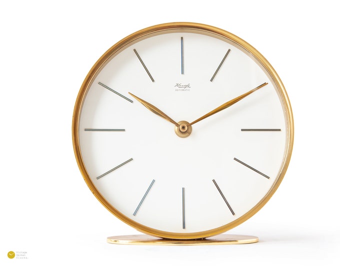 Kienzle Desk CLOCK Bauhaus Style Germany Art Deco Mid Century Modern