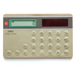 1980年代 MBO クラブカード電卓 ソーラー ドイツケース ヴィンテージ ポケットウォレット 旅行 香港 ミュンヘンセル 90年代