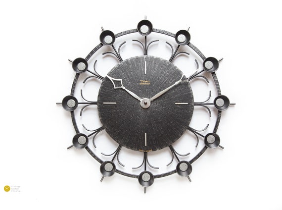 人気，爆買い】 ミッドセンチュリー 時計 掛け時計 アイアン ドイツ製