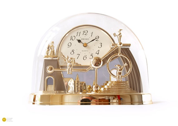 Large SEIKO Mobile Pendulum Desk Clock Postmodern Figurative - Etsy  Australia