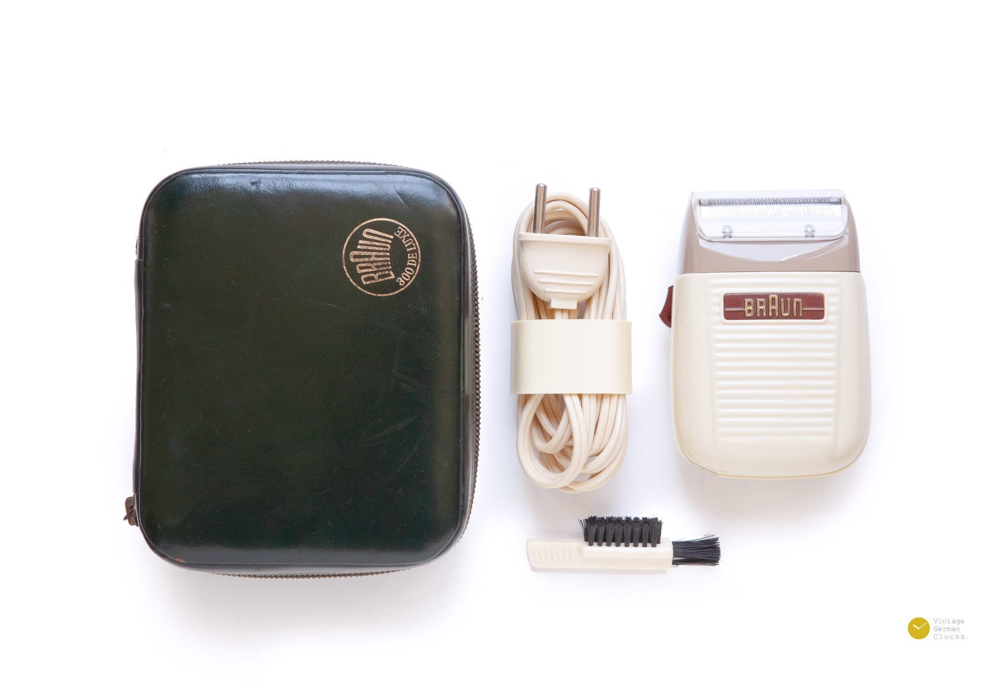 1955 BRAUN 300 Special DL3 Shaver Germany Model 3 Deluxe Case Box