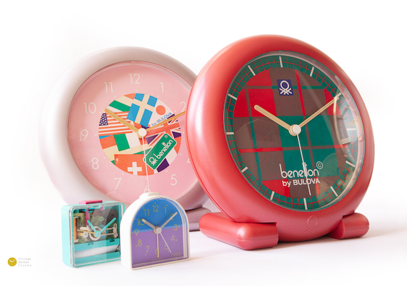 希少 80's フランス製 ヴィンテージ Benetton Bulova 置時計 【公式通販】