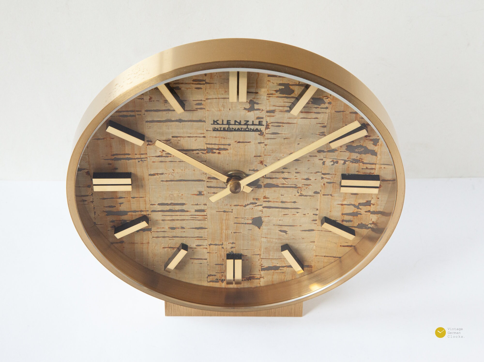 Stunnning KIENZLE Mid Century Desk CLOCK Cork Germany Bauhaus Etsy