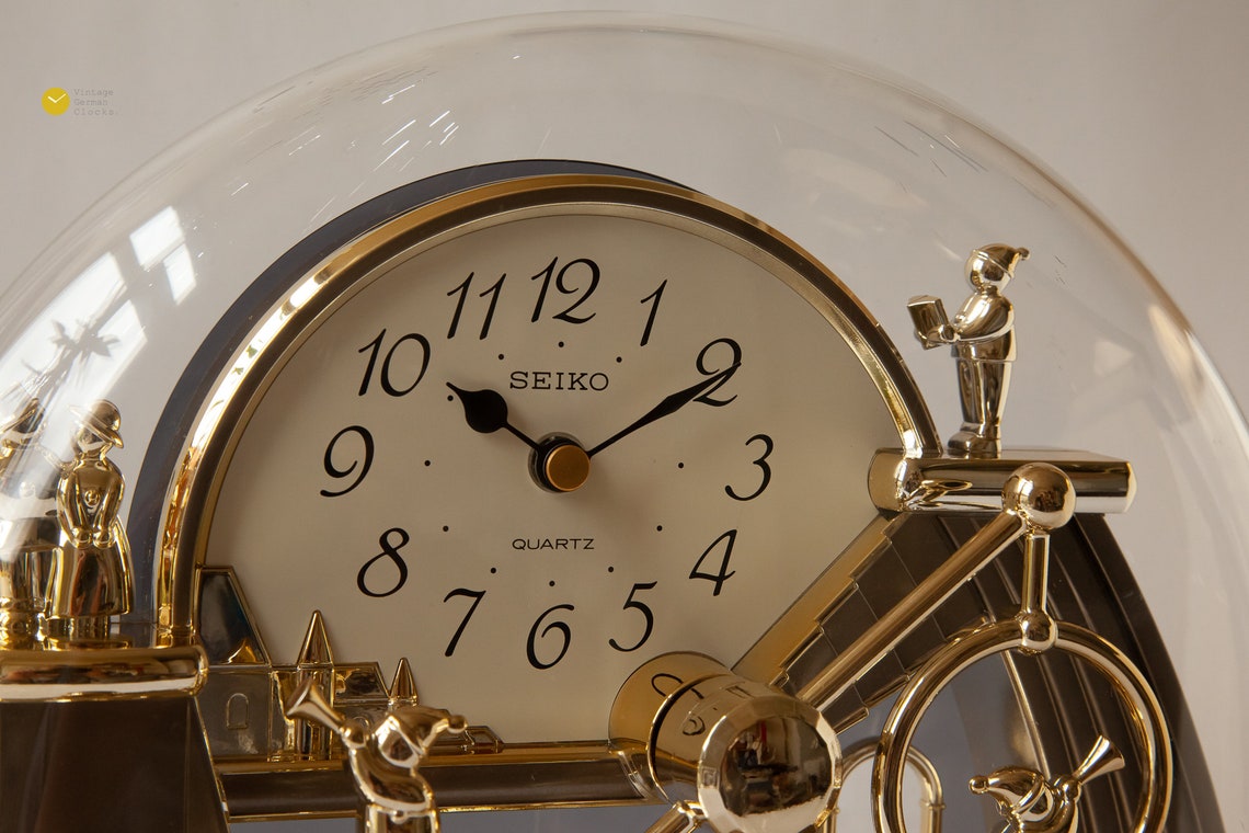 Large SEIKO Mobile Pendulum Desk Clock Postmodern Figurative Etsy