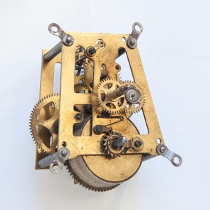 1920s PFEILKREUZ Germany Mechanical Clock Movement JUNGHANS Defect Wall Spare Parts Repair Steampunk