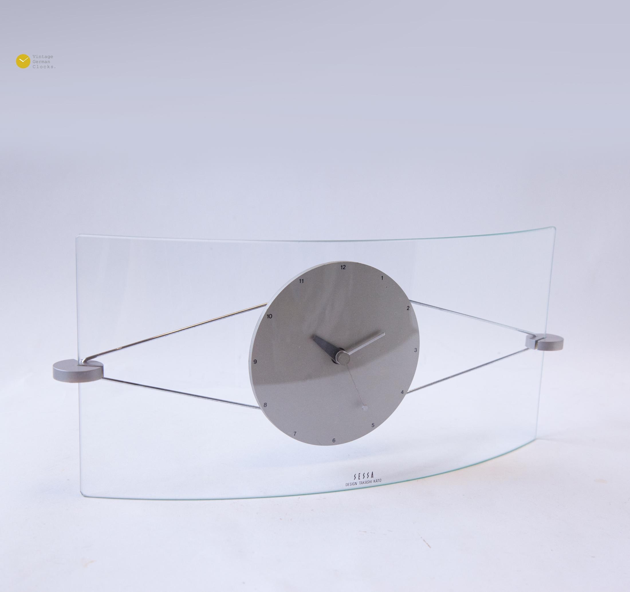 新品TAKATA SESSA Lemnos掛時計 シンプルデザイン Postmodern Takashi Kato SESSA Desk Clock Lemnos Takata Japan