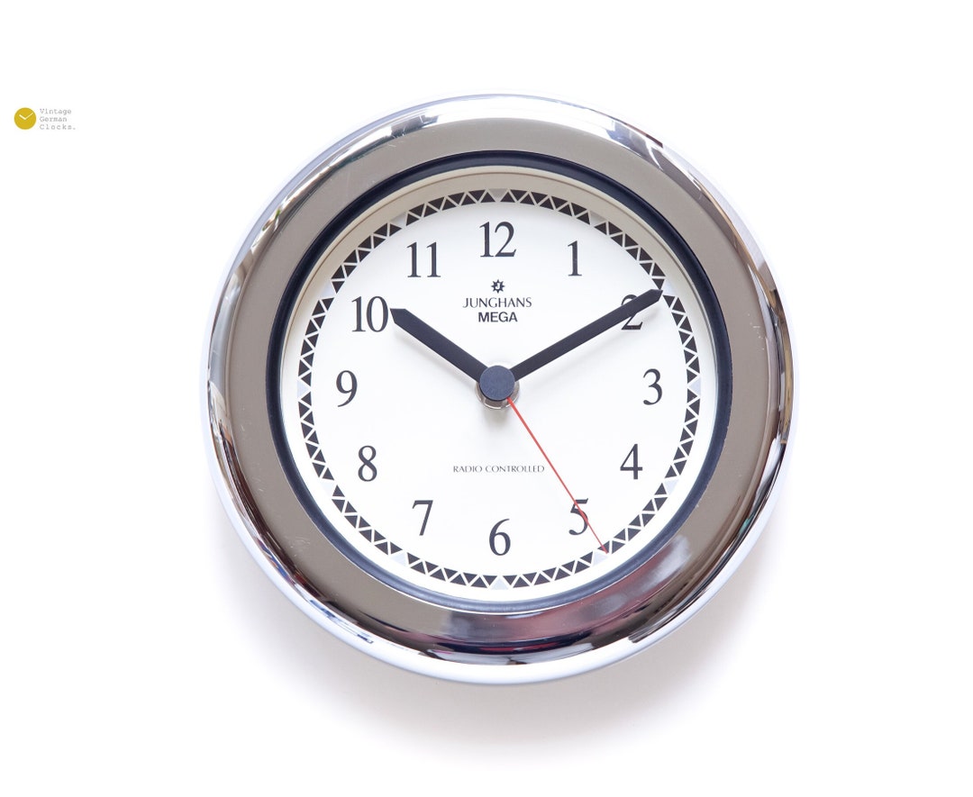 Junghans Mega Postmodern Wall Clock Germany 80s 90s Memphis Era Panton ...