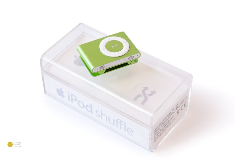 Full set iPod Shuffle 2G Apple Green Original mp3 Player in Box Manual Earpods 2nd 2. Generation Classic 1GB 2006 image 1