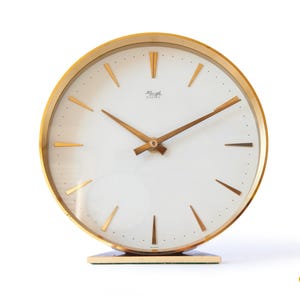 Minimalistic Kienzle Desk Clock Elegant 1960s Modernism Bauhaus Mid Century Table Atomic Germany Mantel Junghans