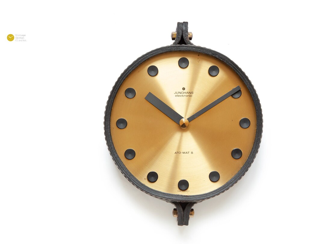 Mid Century JUNGHANS Wall Clock Modernism Space Age Atomic Germany mcm