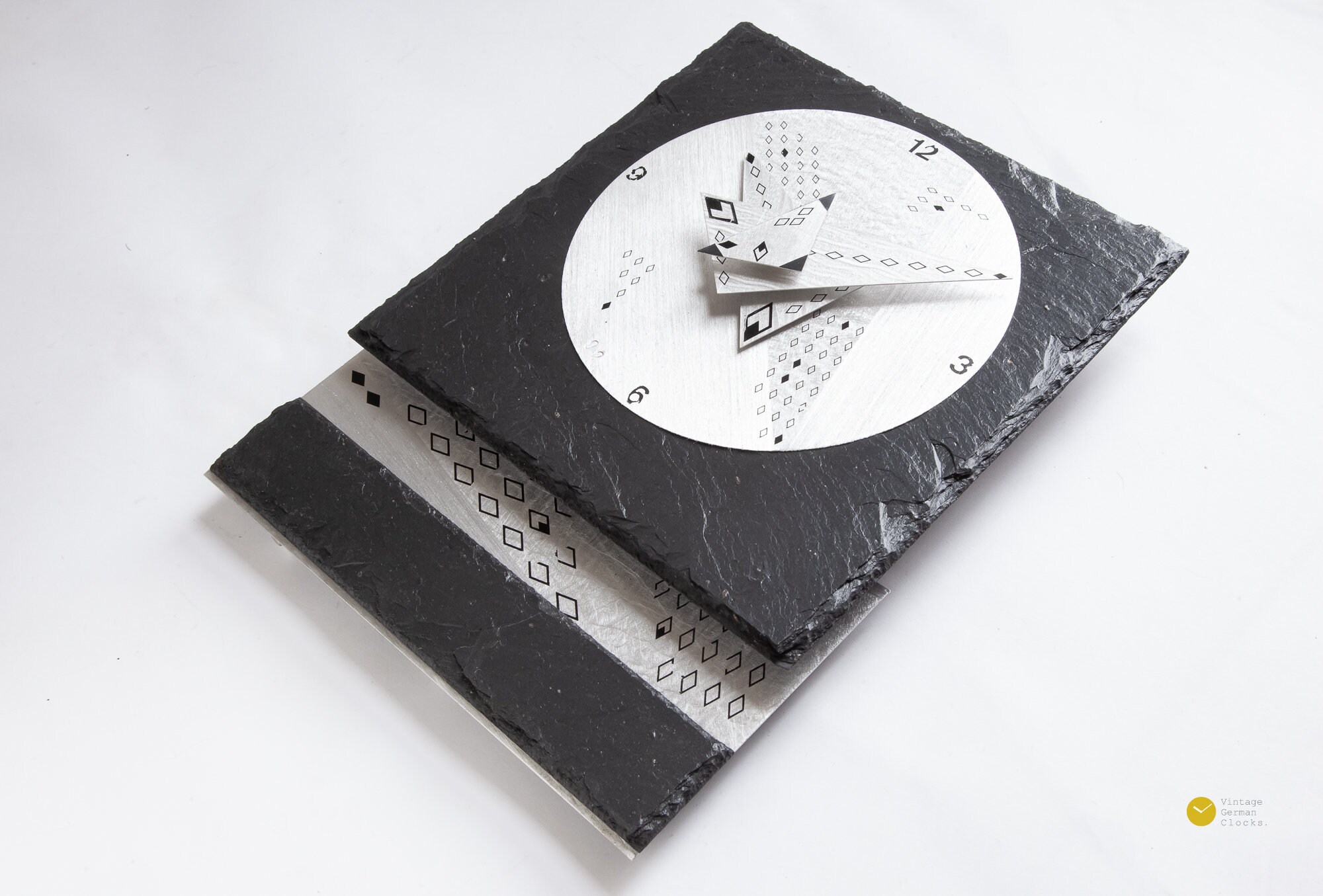 時計　ポストモダン　1990年代 ユニークな振り子式壁掛け時計（箱入り）90年代ポストモダン抽象画家