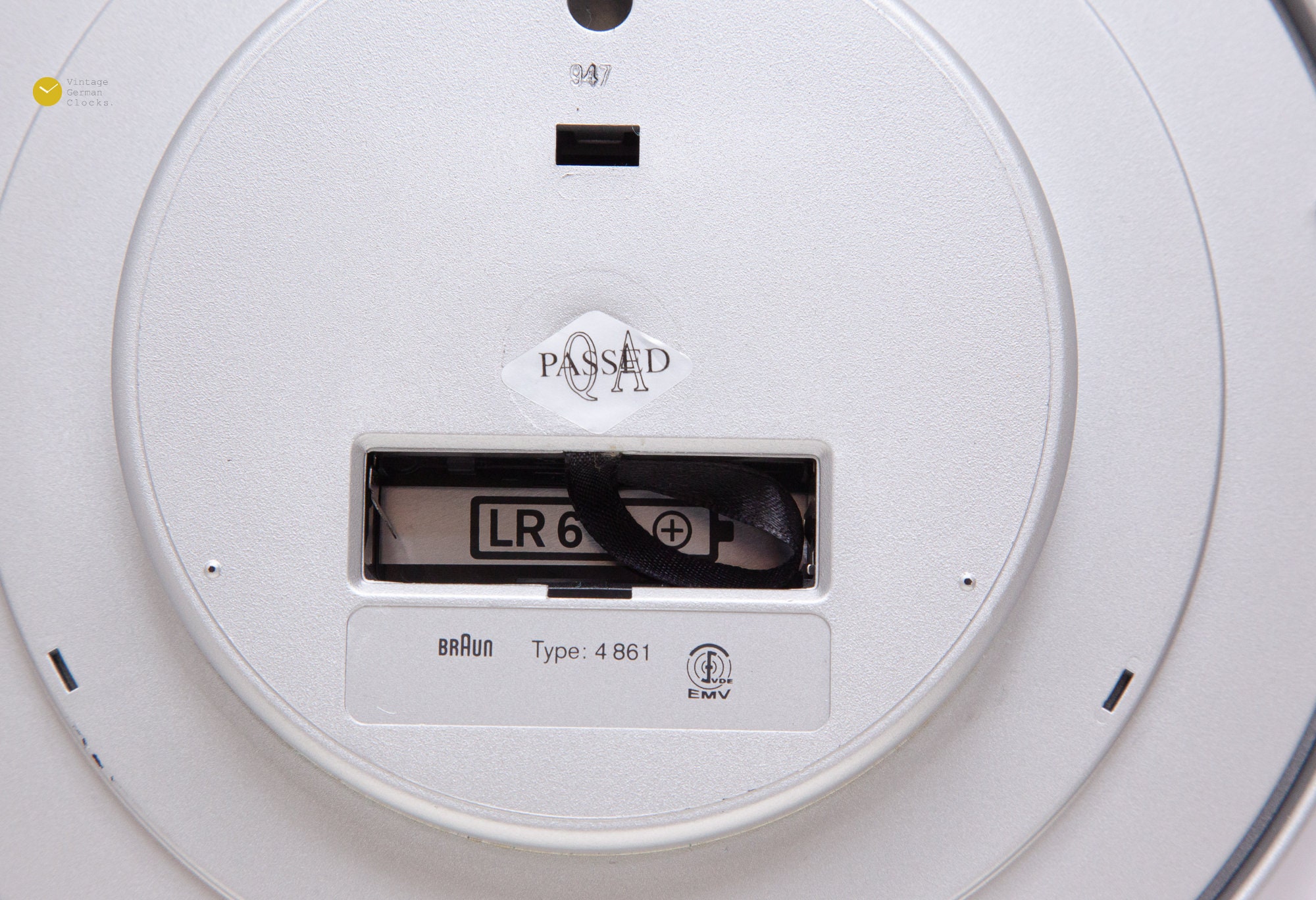 Braun 壁掛け時計　ABW31 Type 4861 シルバー VTG BRAUN Millenium Wall Clock 4861 ABW 31 Lubs Rams