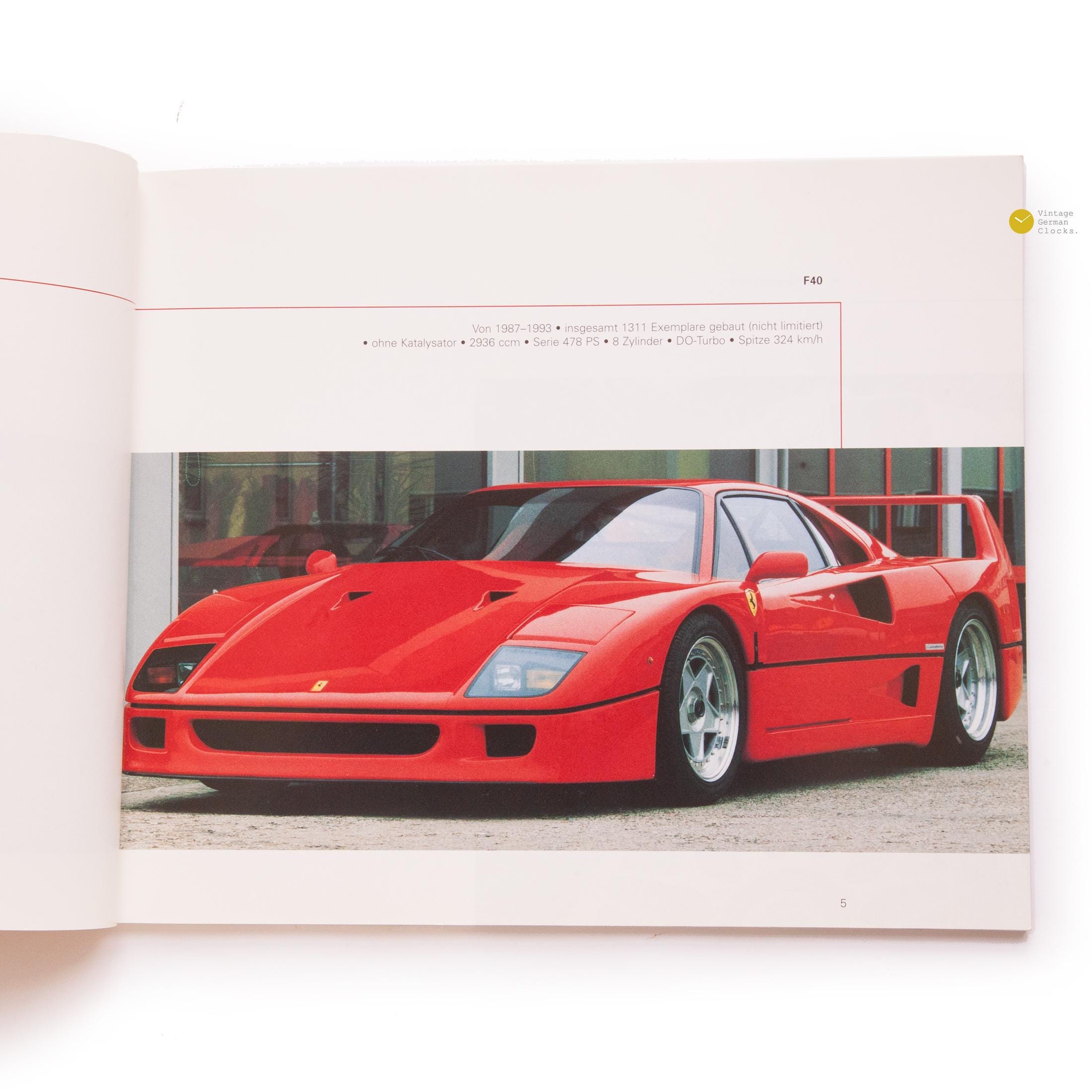 Rare 90s FERRARI Dealer Catalog Auto-Neuser Germany Scuderia Vintage F1 Automobilia Racing Luxury Car Italy Advertizing Promotional F40 GTO