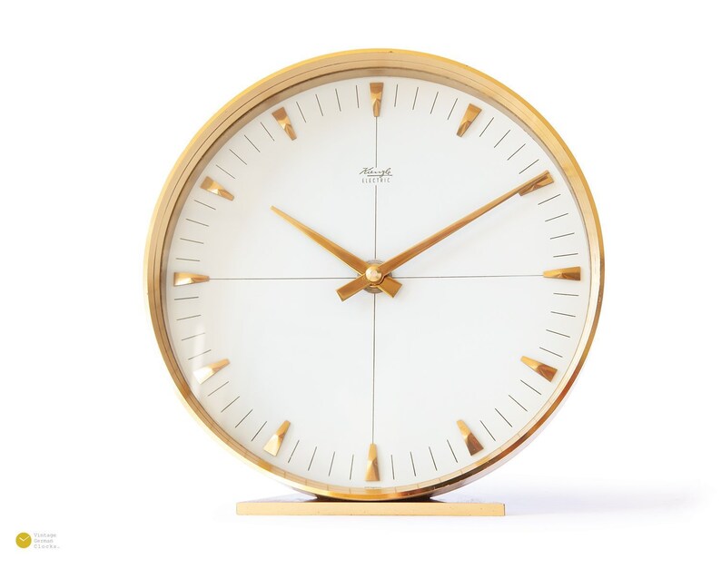 Kienzle Art Deco Desk Clock Bauhaus Mid Century Modern Table Etsy