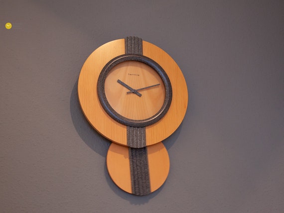 XL Postmodern Pendulum Clock HERMLE Germany Wall Memphis Sottsass
