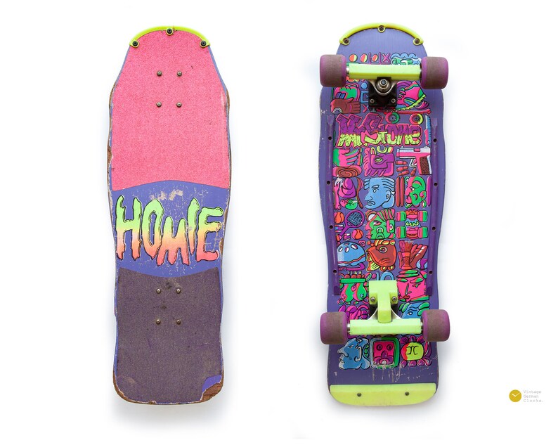 Vintage Skateboard 80s 90s Memphis Style Vaporwave Deck Homie Etsy