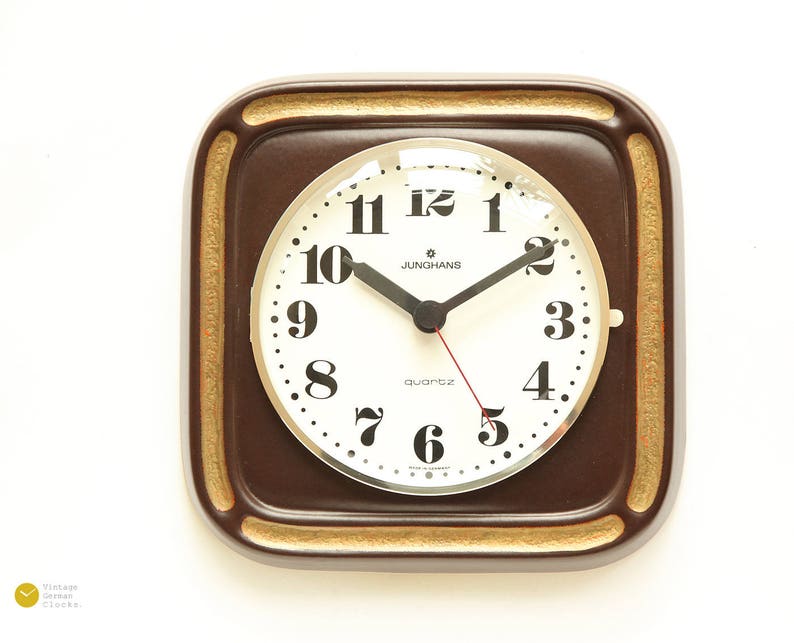 70s JUNGHANS Ceramic Wall CLOCK Mid Century Panton Modern Etsy