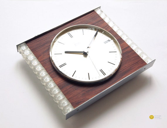 Mid Century DIEHL JUNGHANS WandKLOK Jaren '60 Wood | Etsy België