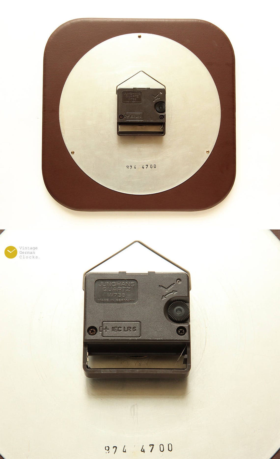 Mid Century DIEHL JUNGHANS Wall Clock Leather 60s Modern Etsy