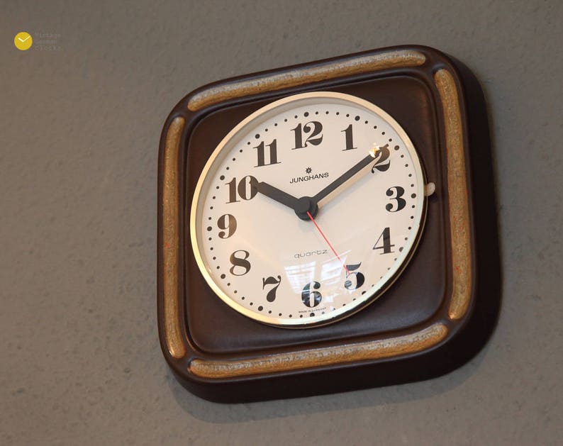70s JUNGHANS Ceramic Wall CLOCK Mid Century Panton Modern Etsy