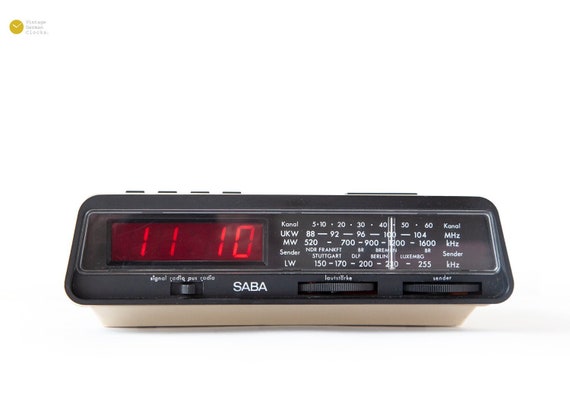 9 80s Saba Desk Radio Alarm Clock Lcd Panton Space Age Etsy