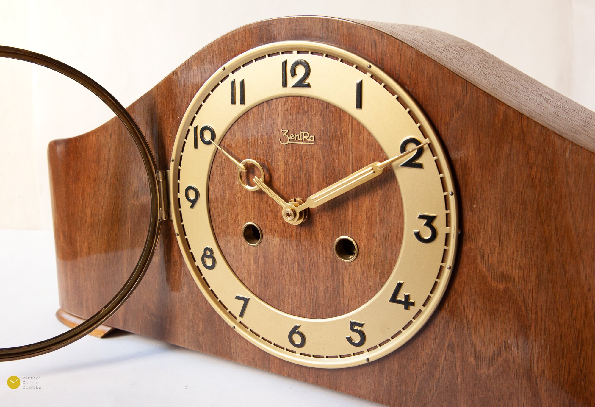 1940s ZENTRA Germany Mantel CLOCK Art Deco Mid Century Etsy