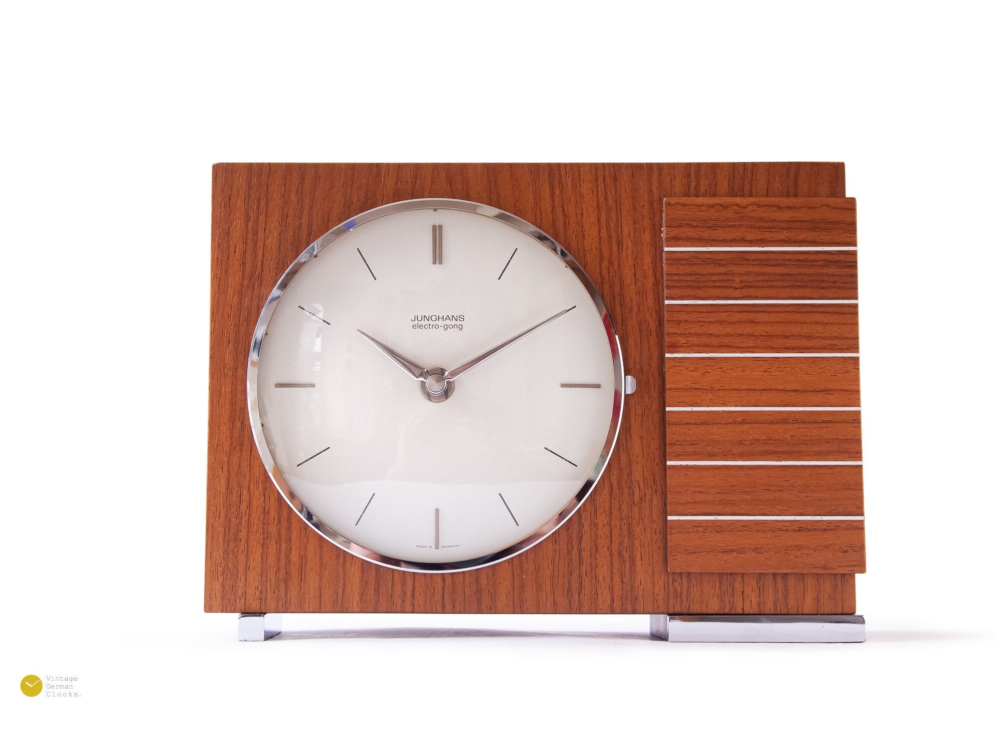 Mid Century Junghans Teak Desk Clock Germany 1960s Modernism - Etsy