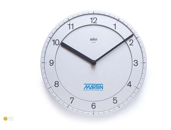 BRAUN Abw 31 Wall Clock Type 4861 Millennium Edition Dietrich Lubs 1982  Germany Quartz Design 80s 90s Modern Silver ABK 30 