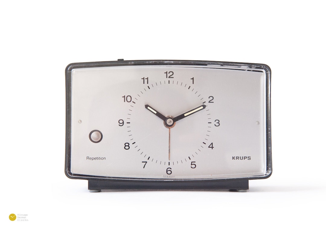 60s KRUPS Desk ALARM CLOCK Mid Century Modernism Space Age Germany