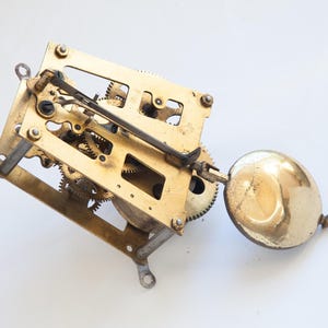 1920s PFEILKREUZ Germany Mechanical Clock Movement JUNGHANS Defect Wall Spare Parts Repair Steampunk