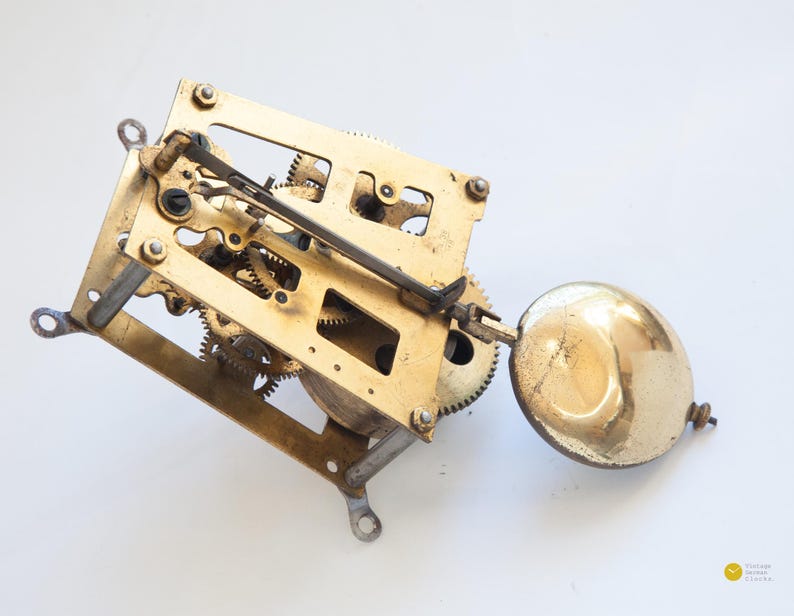 1920s PFEILKREUZ Germany Mechanical Clock Movement JUNGHANS Defect Wall Spare Parts Repair Steampunk