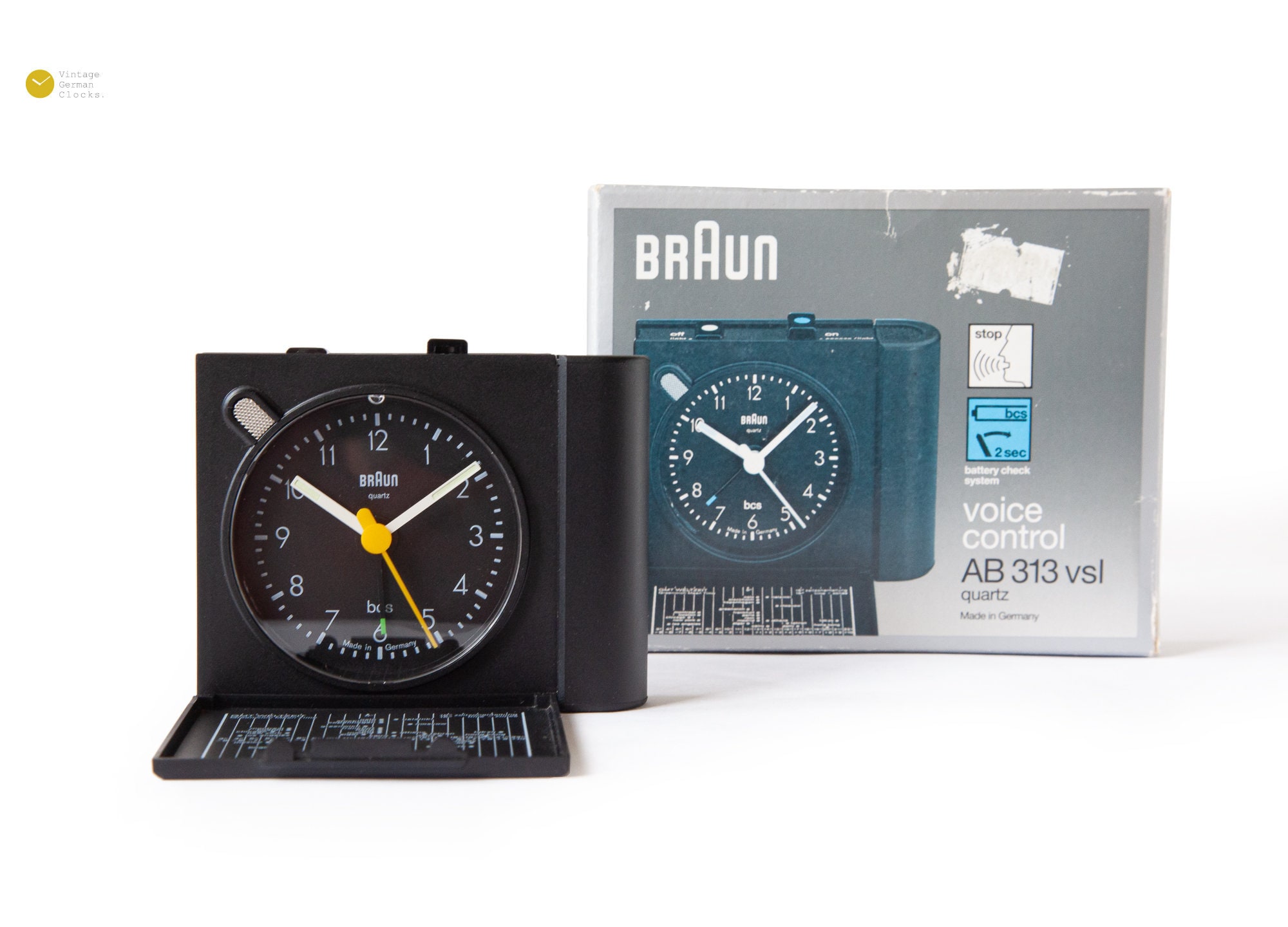 Boxed BRAUN AB 313 Vsl Voice Control Alarm Clock Dietrich