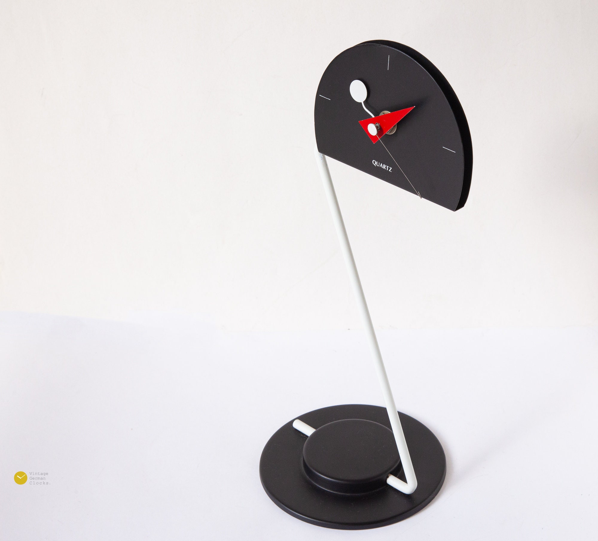 1984 Takashi Kato Nicolai Canetti Peacock Desk Table Clock