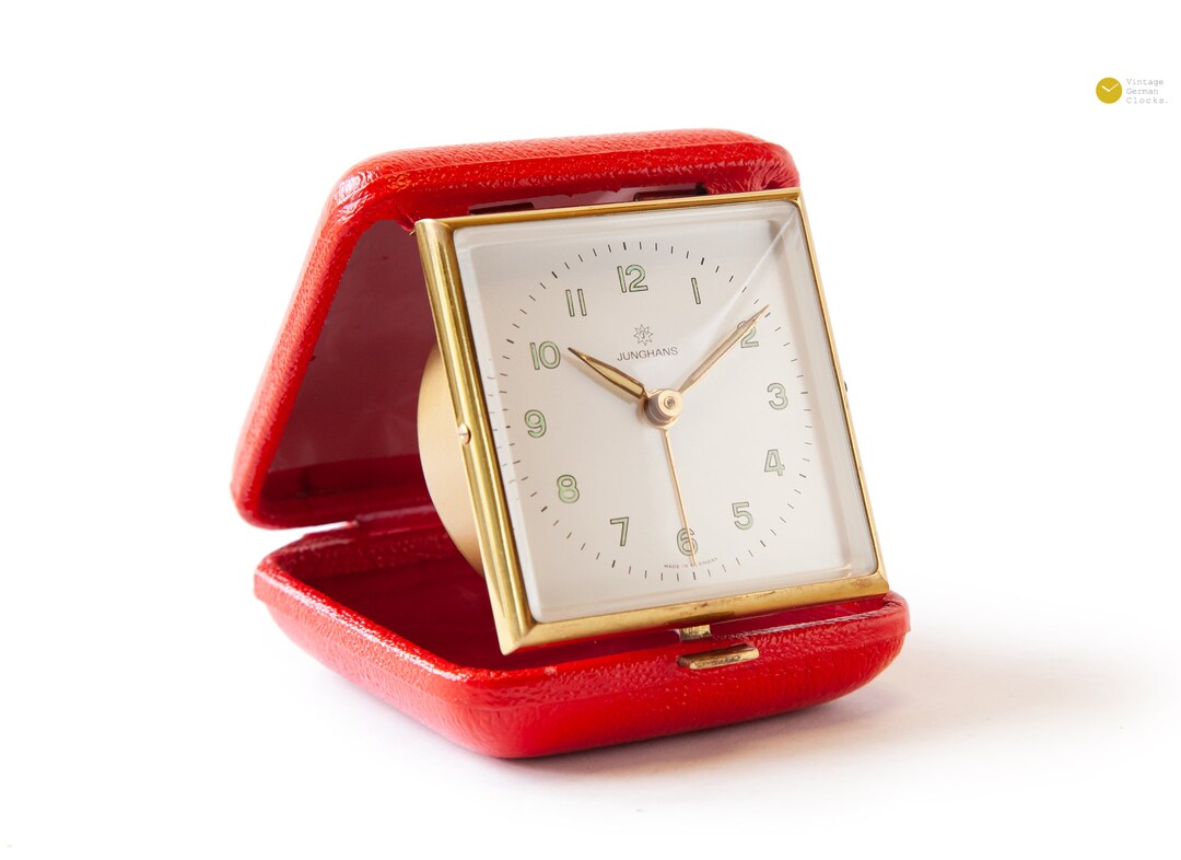 Elegant JUNGHANS Travel Alarm Clock Pocket Modernism Space Age Etsy