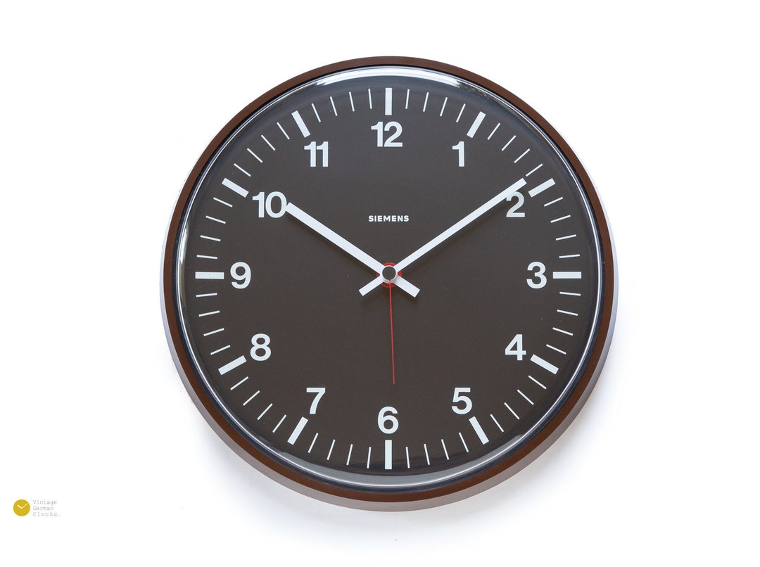 XL 13 SIEMENS School Office Wall Clock Industrial 80s Atomic Modern