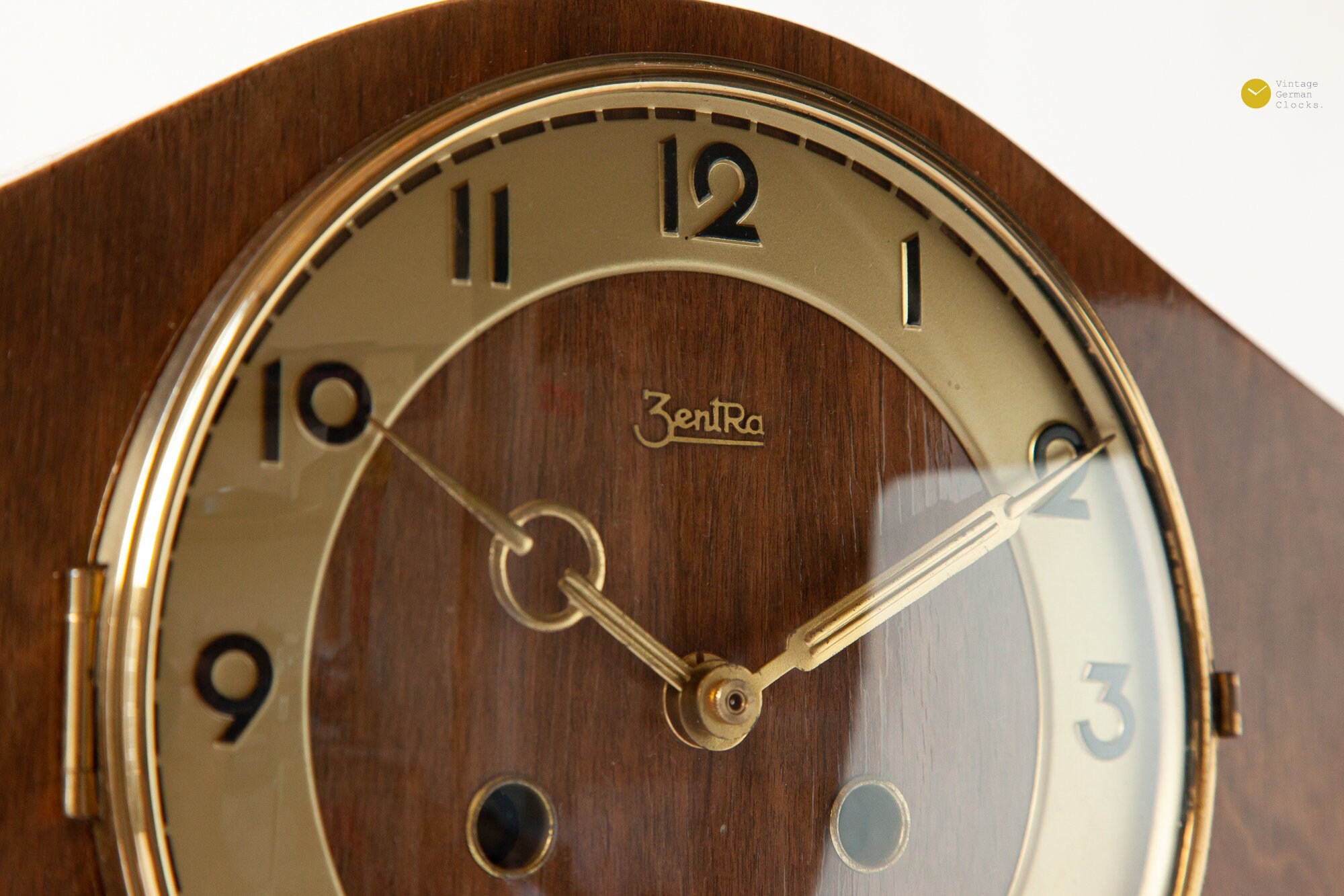 1940s ZENTRA Germany Mantel CLOCK Art Deco Mid Century Etsy