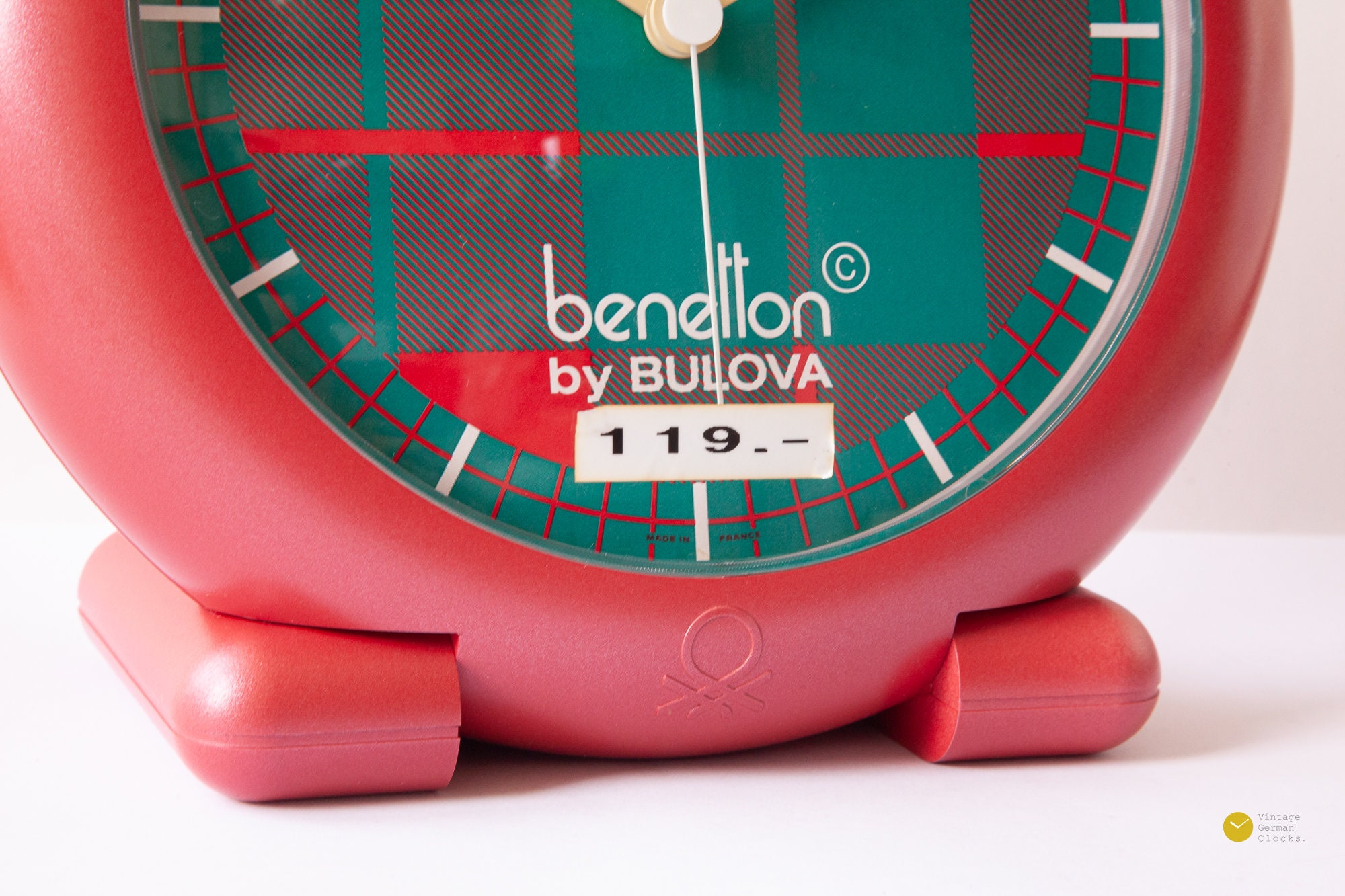 希少 80's フランス製 ヴィンテージ Benetton Bulova 置時計 【公式通販】