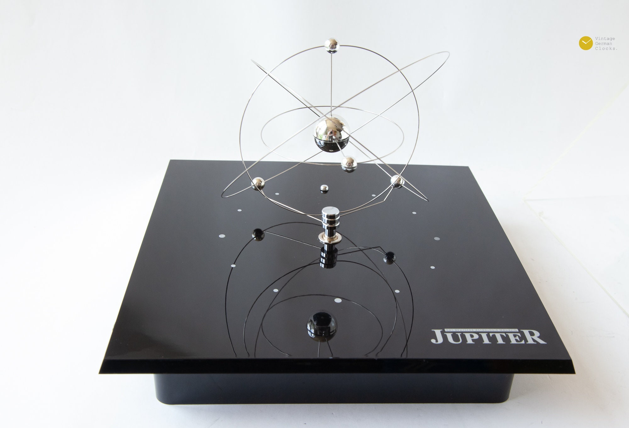 XL Motion Planetary Clock Postmodern Desk Table Acrylic Solar System ...