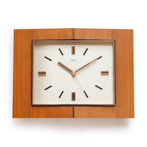 Tung DIEHL JUNGHANS Väggklocka Mid Century Modern Tyskland mcm Atomic Space Age Mässing Dansk 1970-tal