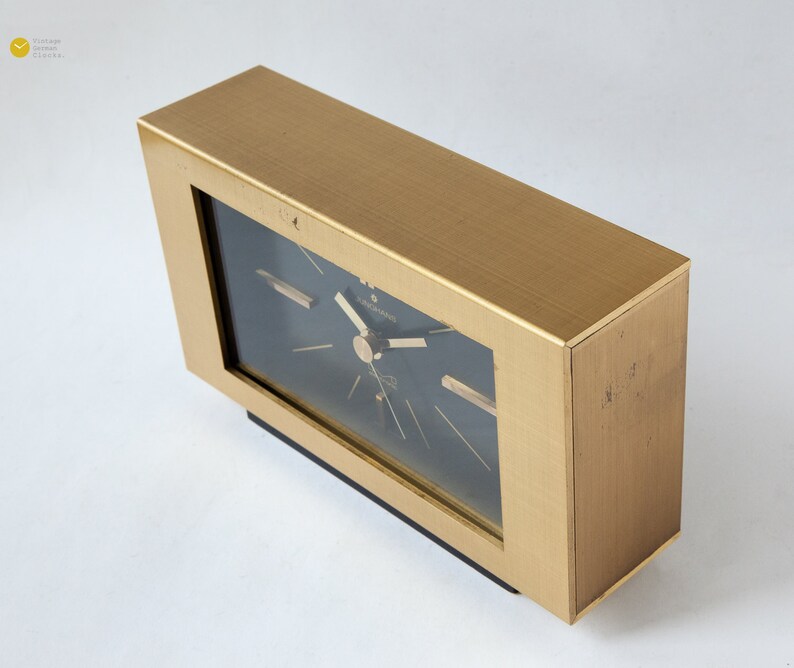Heavy JUNGHANS Brass Desk CLOCK Mid Century Modern Danish Etsy