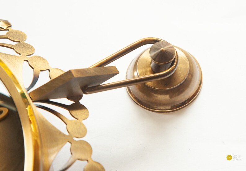 Art Deco Zentra Brass Wall CLOCK Germany Mid Century Starburst Etsy