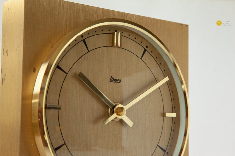 URGOS Germany Brass Desk CLOCK Mid Century MCM Junghans Etsy UK
