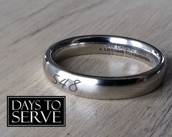 LDS Missionary Ring, Womens Stainless Steel 548 Ring - 548 Days to Serve, Days to Serve Ring, Comfort Fit & Polished