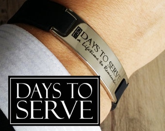 LDS Missionary Bracelet, LDS Missionary Gift, 730 Stainless Steel Energy Bracelet - Comfort Fit, Days to Serve