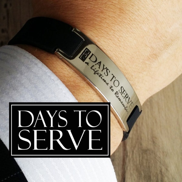 LDS Missionary Bracelet, LDS Missionary Gift, 730 Stainless Steel Energy Bracelet - Comfort Fit, Days to Serve