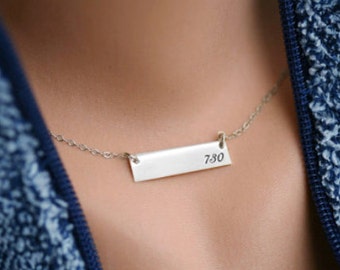 LDS Missionary Momma Gift, Bar Necklace, Gift for Mom, Missionary mom, Double Sided Stainless Steel 730 Bar Necklace, Days to Serve Necklace