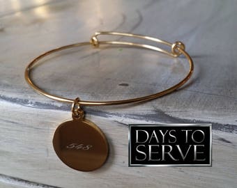 LDS Missionary Gift, Gold Bangle Bracelet, LDS Mission, Sister Missionary Gift, Missionary Bangle, Gold Plated Bangle